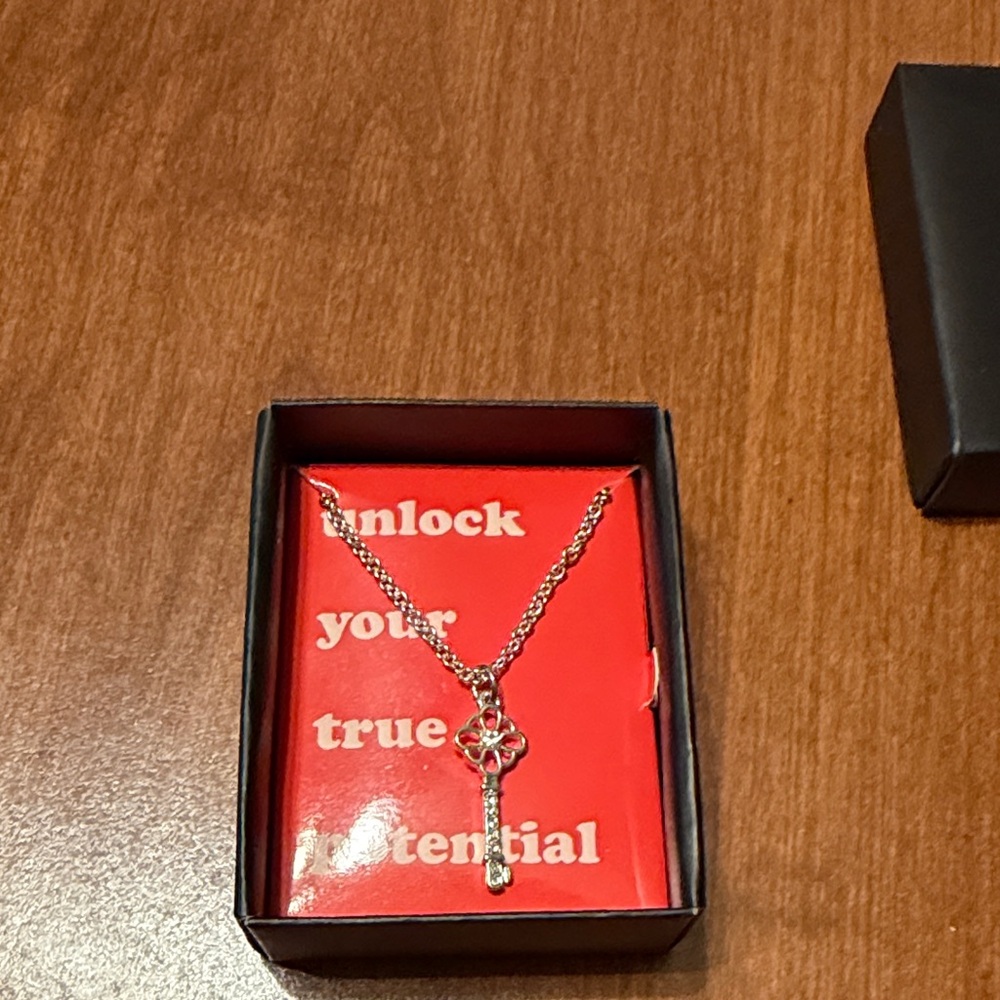 Silver Key Pendant Necklace